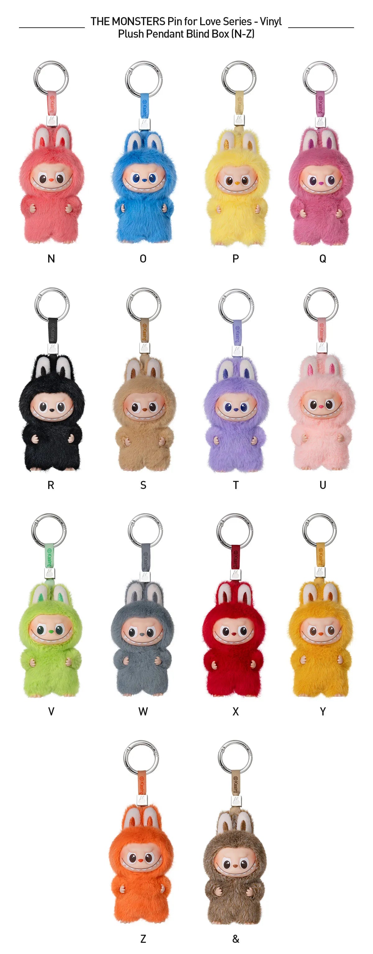 Labubu Pin For Love (Keychain 10.5cm) (N-Z)